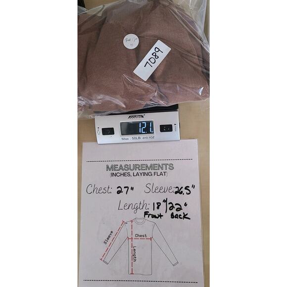 American Eagle‎ Outfitters Cropped Oversized Cowl Ribbed Sweater Sz Large Tan - Picture 7 of 12